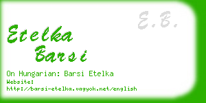 etelka barsi business card